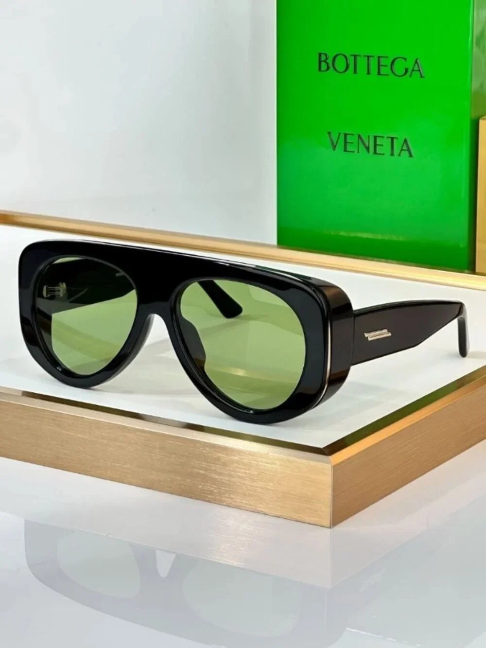 BOTTEGA VENETA BV1362S 006 oversized men's sunglasses frame reading hinge